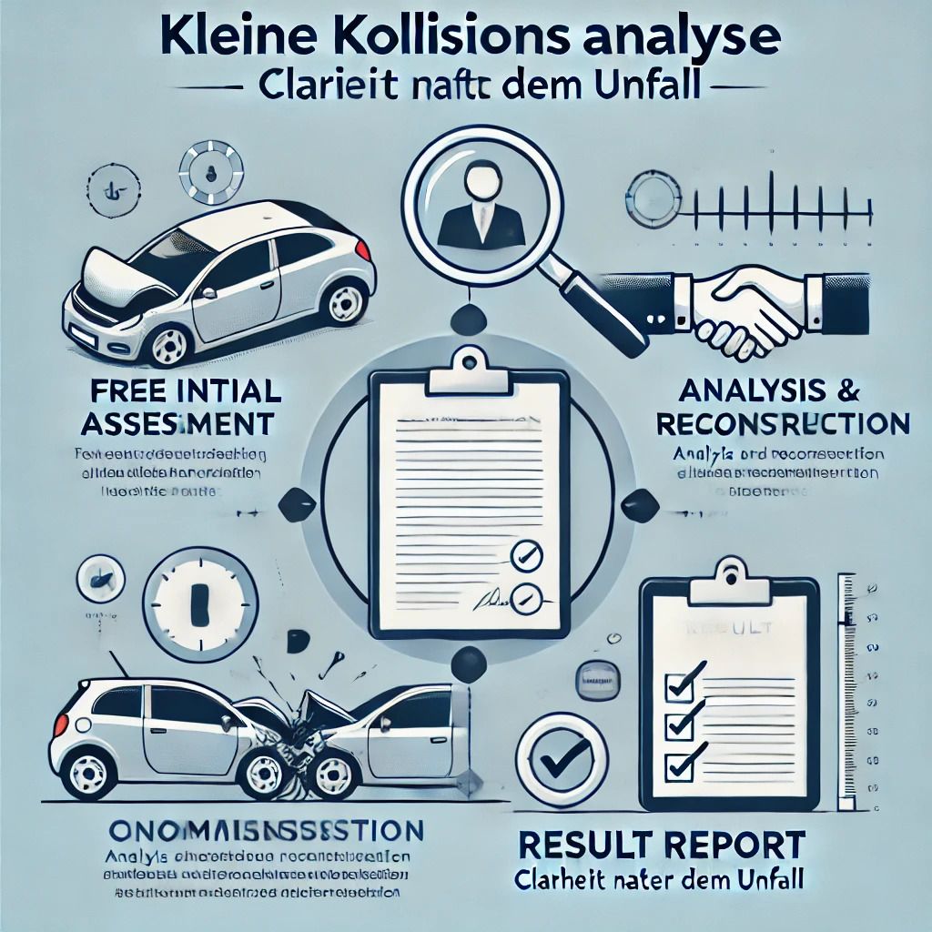 Kleine Kollisionsanalyse – Die kostengünstige Lösung zur Klärung der Schuldfrage nach einem Verkehrsunfall Ein Verkehrsunfall ist nicht nur ärgerlich, sondern oft auch mit erheblichen finanziellen Folgen verbunden. Besonders problematisch wird es, wenn die gegnerische Versicherung die Zahlung verweigert oder Ihnen eine Mitschuld anlastet. In solchen Situationen kann eine "Kleine Kollisionsanalyse" durch einen Sachverständigen für Verkehrsunfallrekonstruktion eine wertvolle und kostengünstige Unterstützung sein. Was ist eine "Kleine Kollisionsanalyse"? Die "Kleine Kollisionsanalyse" ist eine kompakte, dennoch fachlich fundierte Untersuchung des Unfallgeschehens. Dabei wertet ein unabhängiger Sachverständiger die vorhandenen Beweise wie Fotos, Skizzen, Fahrzeugschäden und Unfallberichte aus, um eine objektive Einschätzung zum Unfallhergang und zur Schuldfrage zu liefern. Das Besondere: Diese Analyse ist deutlich günstiger als ein vollständiges Unfallgutachten, bietet jedoch eine fundierte Grundlage, um Ihre Ansprüche gegenüber der gegnerischen Versicherung besser durchzusetzen. Kostenlose und unverbindliche Erstbeurteilung Bevor Sie sich für eine "Kleine Kollisionsanalyse" entscheiden, bieten viele Sachverständige eine kostenlose und unverbindliche Erstbeurteilung an. Dabei wird geprüft, ob die Analyse in Ihrem Fall sinnvoll und erfolgversprechend ist. So gehen Sie kein Risiko ein und können in Ruhe entscheiden, ob Sie den nächsten Schritt gehen möchten. Ablauf der "Kleinen Kollisionsanalyse" Unverbindliche Ersteinschätzung: Der Sachverständige sichtet Ihre Unterlagen und gibt eine erste Einschätzung – kostenlos. Beauftragung: Entscheiden Sie sich für die Analyse, startet die detaillierte Auswertung. Analyse und Rekonstruktion: Der Experte wertet Fahrzeugschäden, Unfallspuren und weitere Beweismittel aus. Ergebnisbericht: Sie erhalten einen kompakten, leicht verständlichen Bericht, der die Unfallkonstellation und die Verantwortlichkeit objektiv darstellt. Warum lohnt sich die "Kleine Kollisionsanalyse"? Kosteneffizienz: Deutlich günstiger als ein umfassendes Gutachten. Objektive Beweislage: Stärkt Ihre Position bei der gegnerischen Versicherung. Unterstützung im Streitfall: Kann im Zweifel auch vor Gericht zur Argumentation beitragen. Schnelle Klärung: Die Analyse liefert oft zügig Klarheit über die Schuldfrage. Wenn die Versicherung nicht zahlen will, ist es wichtig, nicht vorschnell aufzugeben. Mit einer "Kleinen Kollisionsanalyse" können Sie Ihre Ansprüche auf Basis eines objektiven Gutachtens stützen – und das ohne hohe Gutachterkosten. Dank der kostenlosen Erstbeurteilung gehen Sie zudem kein finanzielles Risiko ein. Lassen Sie sich nicht von der Versicherung abspeisen – eine "Kleine Kollisionsanalyse" bringt Klarheit und Gerechtigkeit, wenn es darauf ankommt.